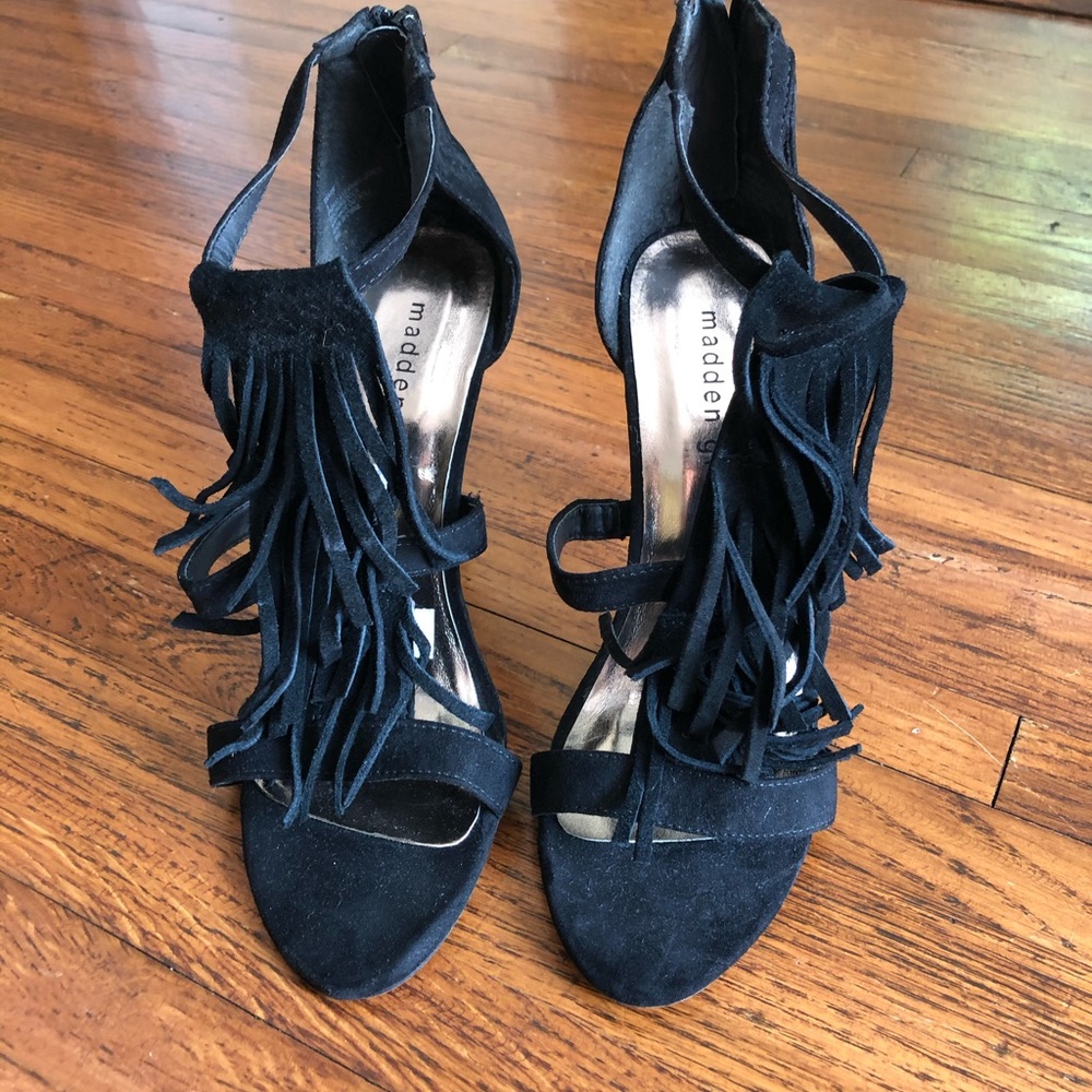 Barely worn fringed heels
